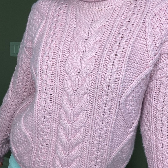 Pink Madewell Cableknit Sweater - Picture 4 of 5
